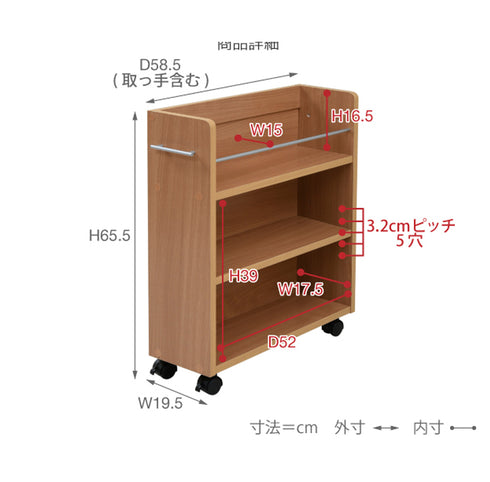 【クローゼットに最適サイズ】
一般的なクローゼットに収まるよう計算された奥行き58.5cmの省スペース設計で、無駄になりがちな空間を有効活用できます。