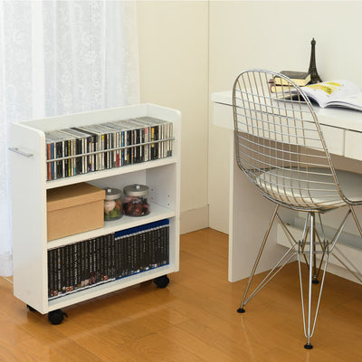 【デスク周りの整理整頓に】
かさばりがちなCDやDVD、本などをまとめて収納すれば、デスク周りがすっきりと片付き、作業もはかどります。