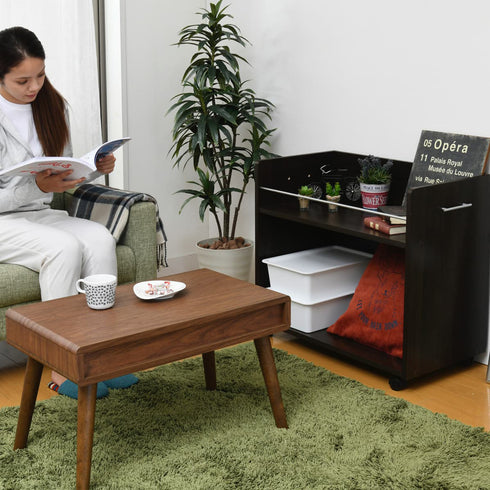 上部はオープン仕様なのでサッと手軽に手納でき、使用頻度の高いものの収納に最適です。