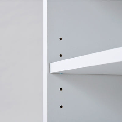 【ムダなく使えるジャスト設計】
収納したい物の高さに合わせて5段階に調節できる可動棚が、スペースの無駄をなくし、あなただけの最適な収納を実現します。