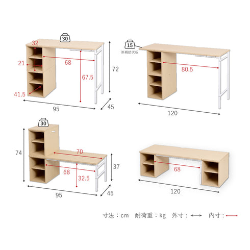 デスク(W1900×D450×H1440)