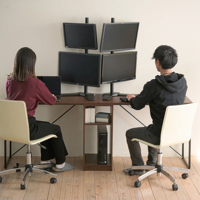 【デュアルワークに最適】
190cmのワイド設計は2人での同時使用にも対応し、家族やパートナーと並んで作業をしたい方に最適です。