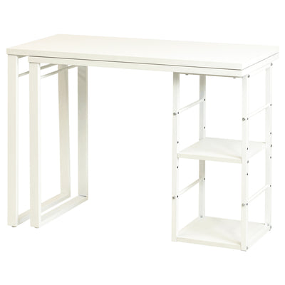 【気分で変える3WAYスタイル】
天板を軽い力でスムーズに回転させるだけで、コンパクト、ワイド、L字と3つの形に変化し、その日の気分や作業内容に合わせた最適なレイアウトを実現できます。