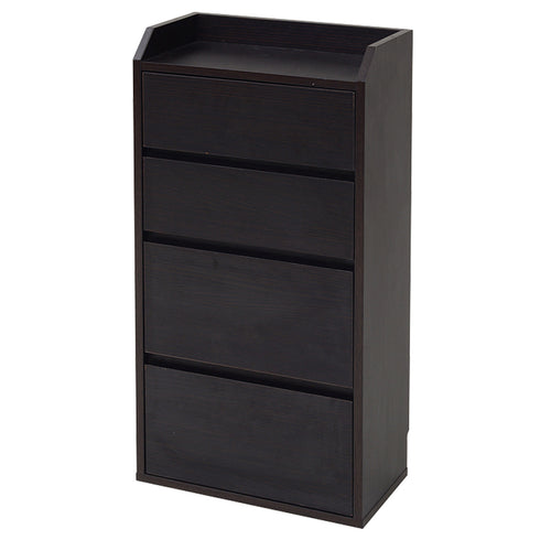 【空間を引き締める木目調】
高級感あふれる美しい木目調のダークブラウンは、お部屋全体を落ち着いたシックな雰囲気にまとめ、上質な空間を演出してくれます。