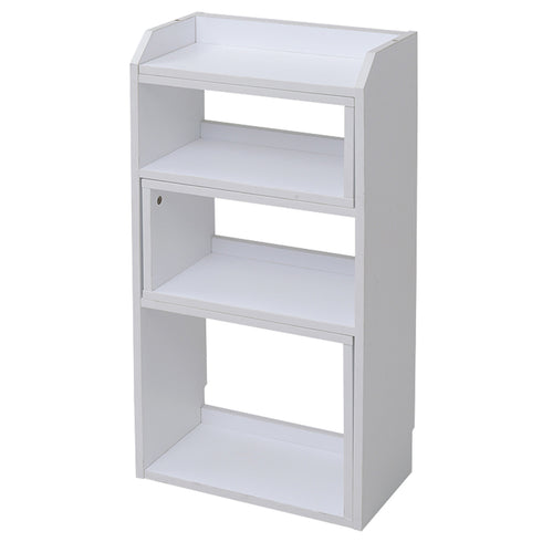 カウンター下やリビングの窓下など、お部屋のデッドスペースを活かしてくれる伸縮ラックです。