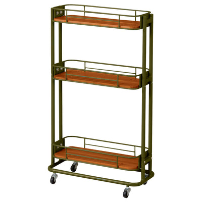 【深みのあるカーキ色】
オイルステイン塗装を施した棚板と、落ち着いたカーキのフレームが、お部屋にヴィンテージライクな彩りを加え、自分だけの特別な空間を演出します。