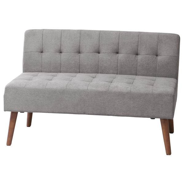 【暮らしに馴染む、やさしい形】
落ち着いた色合いと天然木の脚がモダンな空間を演出し、手触りの良い生地とレトロなステッチが、お部屋に優しい彩りを加えてくれます。