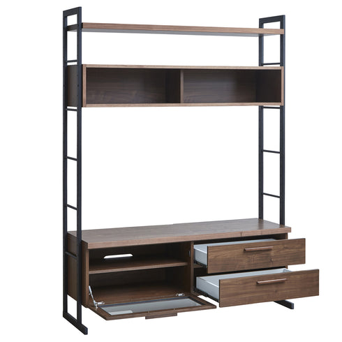 ブラックアイアンのフレームの冷たさを無垢材の温もり感で調和することで大人な雰囲気を残した家具となります。