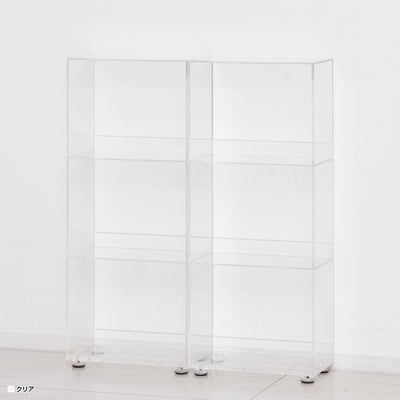 【レイアウト自由な2個セット】
横に並べてワイドなシェルフとして使ったり、別々の部屋でそれぞれ活用したりと、ライフスタイルの変化に合わせて自由に配置を変えられます。