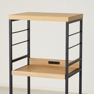 【便利な2口コンセント付き】
家電の配置に悩まない便利な2口コンセント付きで、キッチンでの作業がもっとスムーズになります。