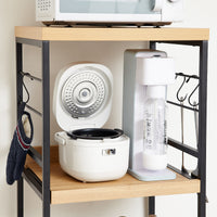 【調理家電を、賢く収納】炊飯器やケトルなど、よく使う家電を使いやすい高さにまとめて置けば、毎日の家事効率がぐっと上がります。