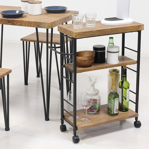 アート オープン3段ワゴン(W620×D250×H720)