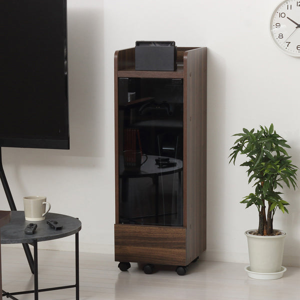 ゲーム機や周辺機器をすっきり収納できる、オシャレなゲーム機ラック。