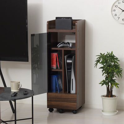 ゲーム機本体はもちろん、コントローラーやソフト、アクセサリー類までスマートに収納できるので、散らかりがちなテレビ周りをスッキリ保てます。