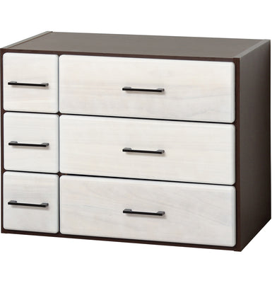 天然木自在チェスト6D(W740×D410×H565)