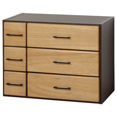 天然木自在チェスト6D(W740×D410×H565)