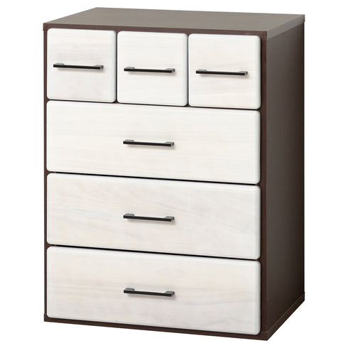 天然木自在チェスト6D(W740×D410×H565)