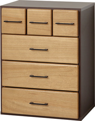 天然木自在チェスト6D(W740×D410×H565)