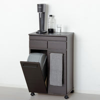 【キッチンをスマートに】生活感の出やすいゴミ箱を美しく隠し、天板にはよく使う家電を置ける多機能ダストボックスです。