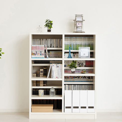 国産ダブル棚板本棚(W900×D430×H1150)