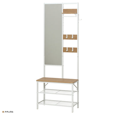 多機能ハンガーラック ミラー付き(W620×D330×H1695)