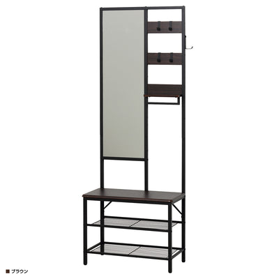 多機能ハンガーラック ミラー付き(W620×D330×H1695)