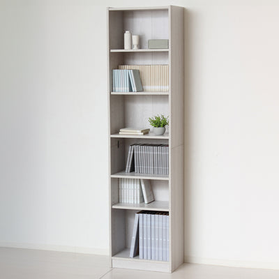 組立式の本棚にありがちな、目立つネジ穴や穴隠しシールが無い為、前からも横から見てもスッキリとしたデザインです。