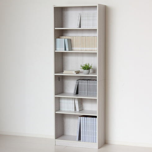 【たっぷりしまえる、頼れる本棚】
棚板1枚あたりの耐荷重は5kgと頑丈なため、文庫本やコミック、雑誌などを思う存分収納して、お部屋をスッキリと片付けられます。