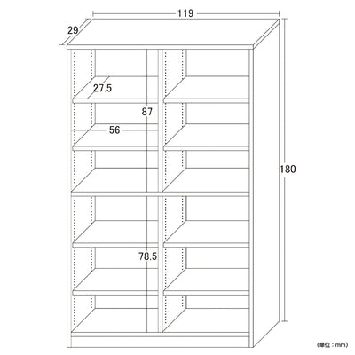 強化棚シェルフ(W1190×D290×H1800)
