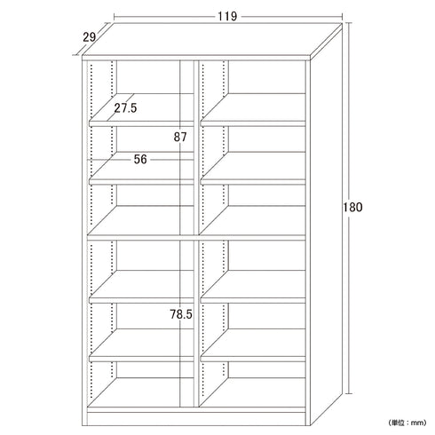 強化棚シェルフ(W1190×D290×H1800)