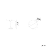 【理想のコンパクトサイズ】直径52cmの天板は、一人暮らしや限られたスペースにも最適な設計です。