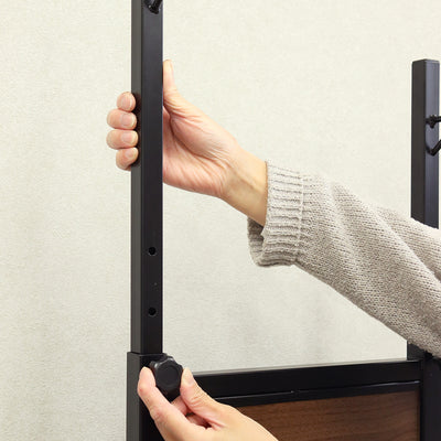 スタンドは、5cmピッチ6段階で高さ調整もできるため、自転車のサイズによってお好みの高さに合わすことができます。