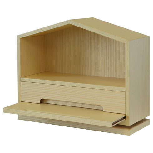 【必要な時だけ、祈りの場を】
スライド式のステージを引き出せば、コンパクトながらもお花や香炉をゆったりと置ける、心安らぐ祈りの空間が生まれます。