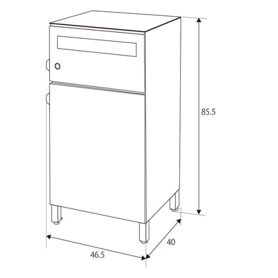 宅配ボックス付ポスト ジャン(W450×D400×H855)