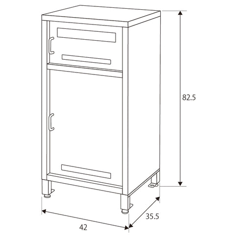 宅配ボックス付ポスト ラウロ(W420×355×H825)