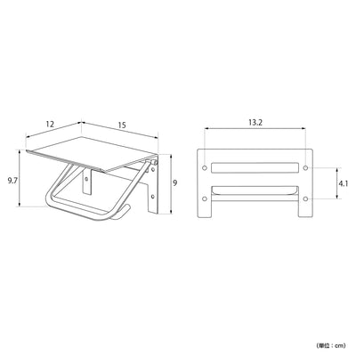 アイアントイレットペーパーホルダー アベル シングルタイプ(W150×120×H97)