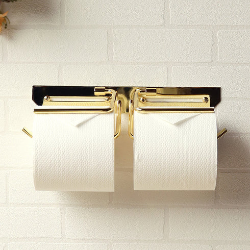 真鍮トイレットペーパーホルダー エリオット ダブルタイプ(W293×D85×H50)