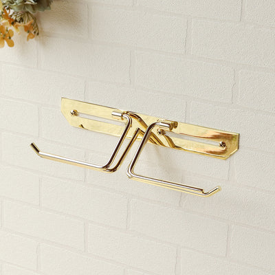 真鍮トイレットペーパーホルダー エリオット ダブルタイプ(W293×D85×H50)