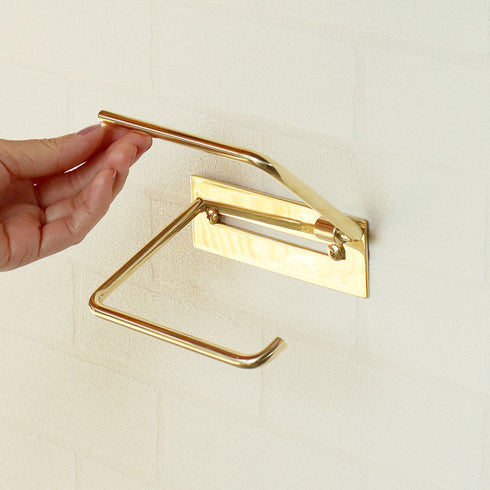 真鍮トイレットペーパーホルダー フラン シングルタイプ(W140×D85×H51)