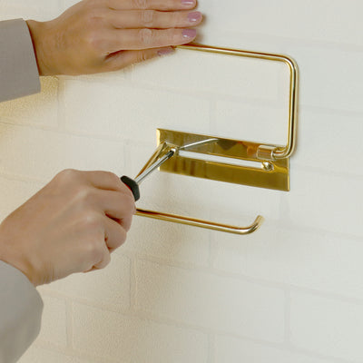 真鍮トイレットペーパーホルダー フラン シングルタイプ(W140×D85×H51)