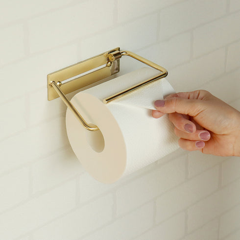 真鍮トイレットペーパーホルダー フラン シングルタイプ(W140×D85×H51)