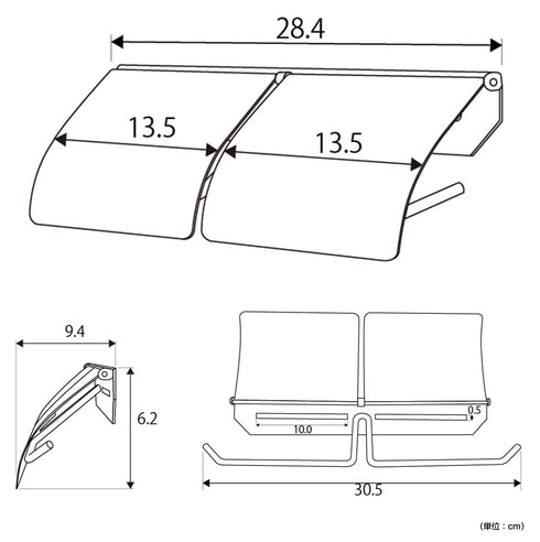 【設置前にご確認ください】
ご自宅のトイレのスペースに美しく収まるか、ご購入前にこちらの詳細なサイズ図でご確認いただき、理想の空間を実現してください。