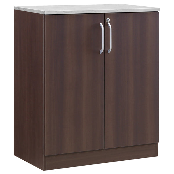 【気品漂う大理石調の天板】
傷や汚れにも強いメラミン化粧板を採用した、高級感あふれるマーブルホワイトの天板が、お部屋をラグジュアリーな空間へと導きます。