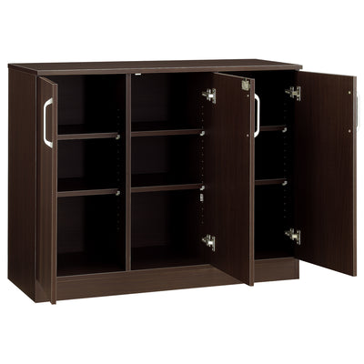 【収納物を選ばない自由な棚板】
30mmピッチで18段階もの細やかな高さ調整ができる棚板によって、収納したい物のサイズに合わせた無駄のない収納が可能です。