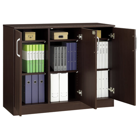 【A4ファイルもすっきり大容量収納】
棚板を調節すれば、かさばりがちなA4ファイルや書類も、上下にたっぷりと収納できる頼もしい収納力です。