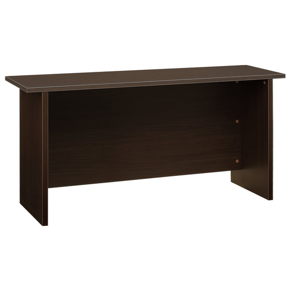 【落ち着きのあるウエンジ人工突板】
ウエンジ人工突板を使用した美しい木目の天板が、書斎やオフィスに落ち着きと風格を与え、集中できる環境を整えます。