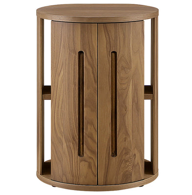 円柱モチーフのデザインが、個性的ながらも優しい雰囲気を感じさせる日本製仏壇、コンパクトな高さ63cmタイプ。