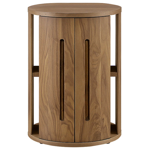 円柱モチーフのデザインが、個性的ながらも優しい雰囲気を感じさせる日本製仏壇、コンパクトな高さ63cmタイプ。