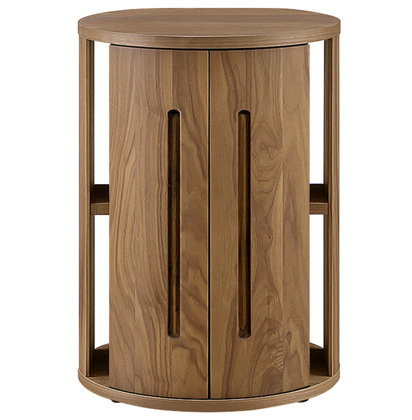 円柱モチーフのデザインが、個性的ながらも優しい雰囲気を感じさせる日本製仏壇、コンパクトな高さ63cmタイプ。