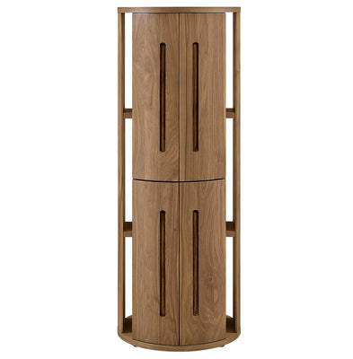 円柱モチーフのデザインが、個性的ながらも優しい雰囲気を感じさせる日本製仏壇、椅子に座ってちょうど良い、高さ120cmタイプ。